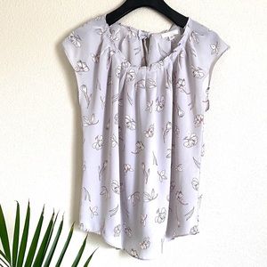 Lavender Floral Blouse
